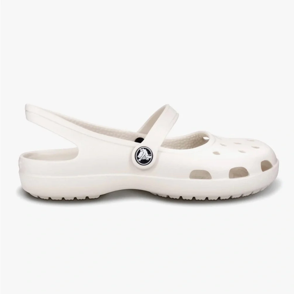 Crocs Karin Mary Jane White Size 9 - Picture 3 of 6